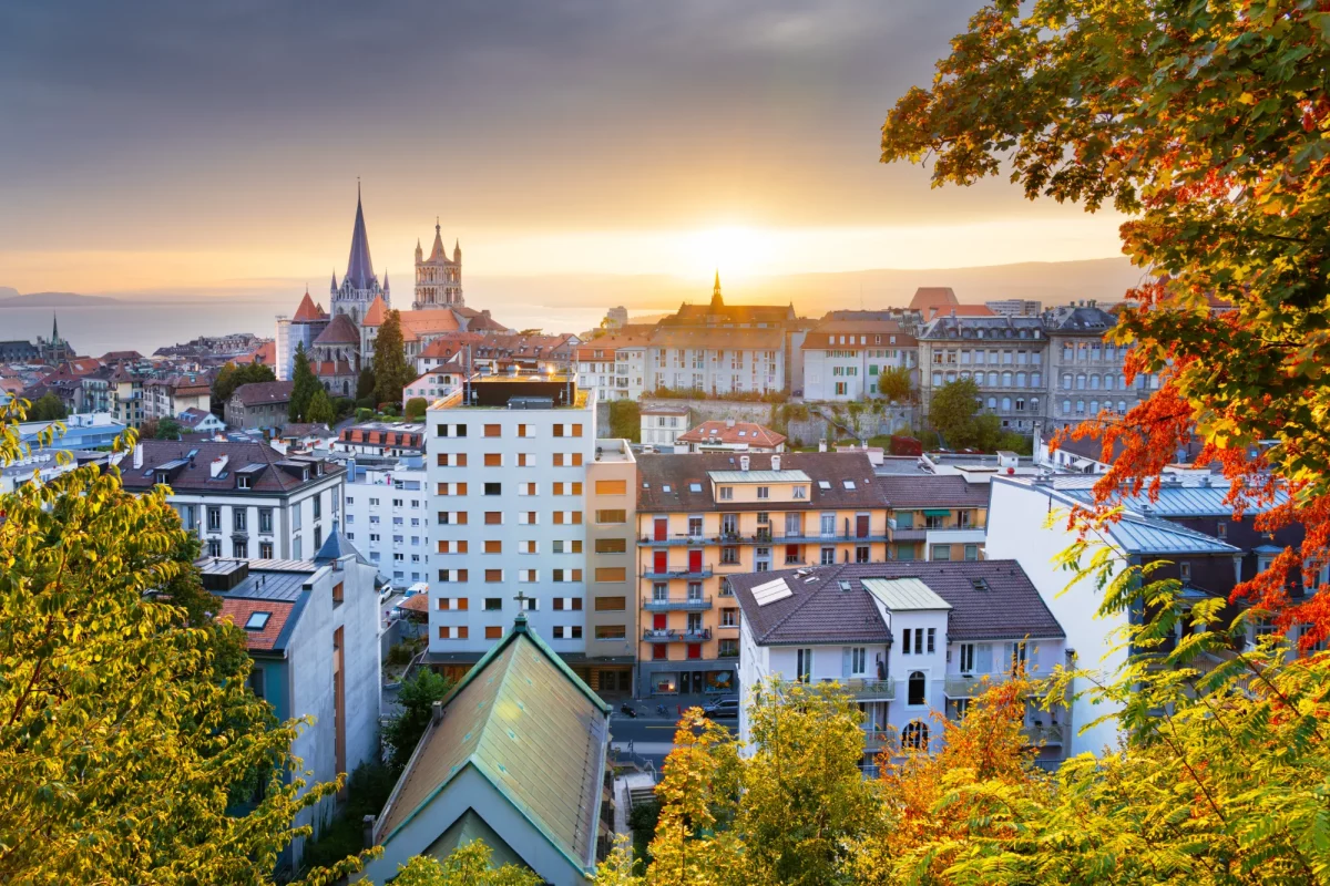 Vue sur la Cathédrale de Lausanne